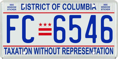 DC license plate FC6546