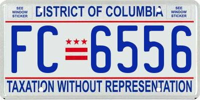 DC license plate FC6556