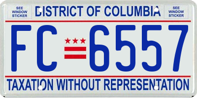 DC license plate FC6557