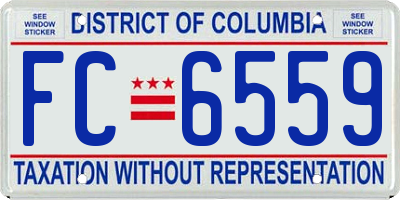 DC license plate FC6559