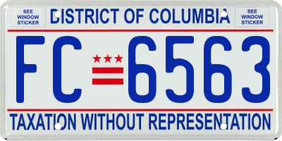 DC license plate FC6563