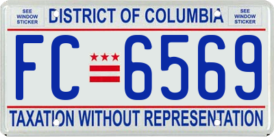 DC license plate FC6569