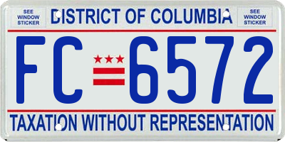 DC license plate FC6572