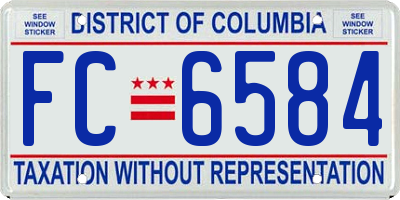 DC license plate FC6584