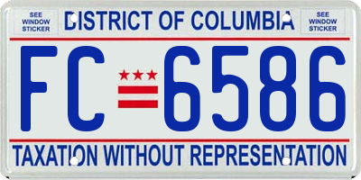 DC license plate FC6586