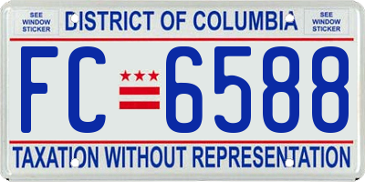 DC license plate FC6588