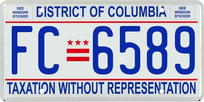 DC license plate FC6589