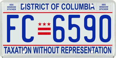 DC license plate FC6590