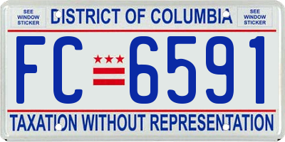 DC license plate FC6591