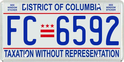 DC license plate FC6592