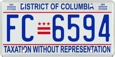 DC license plate FC6594