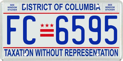 DC license plate FC6595