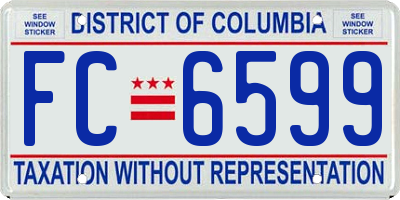 DC license plate FC6599