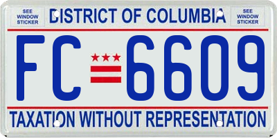 DC license plate FC6609