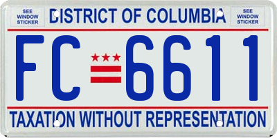 DC license plate FC6611