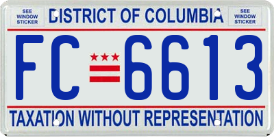 DC license plate FC6613