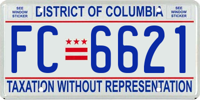 DC license plate FC6621