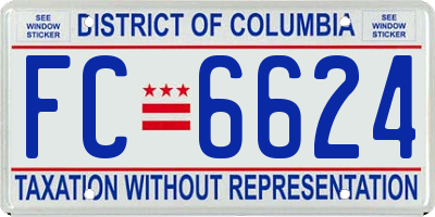 DC license plate FC6624