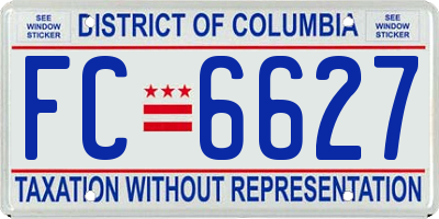 DC license plate FC6627