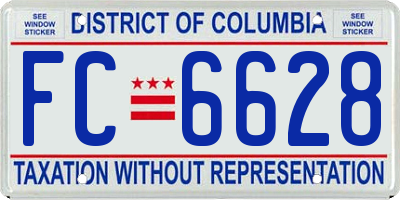 DC license plate FC6628