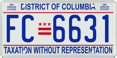 DC license plate FC6631