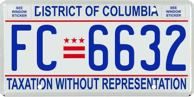 DC license plate FC6632