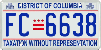 DC license plate FC6638