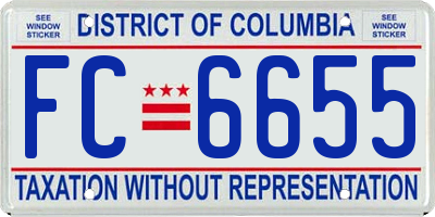 DC license plate FC6655