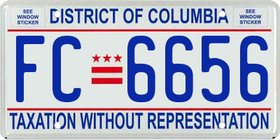 DC license plate FC6656