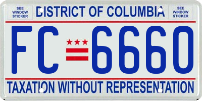 DC license plate FC6660