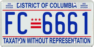 DC license plate FC6661