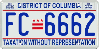 DC license plate FC6662