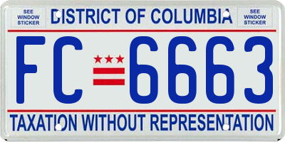 DC license plate FC6663