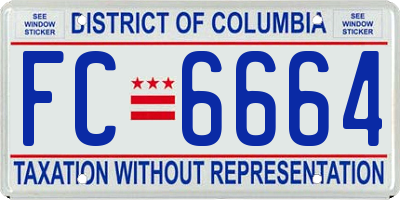 DC license plate FC6664