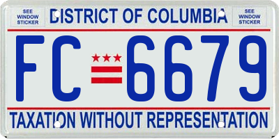 DC license plate FC6679