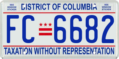 DC license plate FC6682