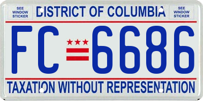 DC license plate FC6686