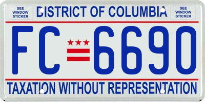 DC license plate FC6690