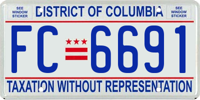 DC license plate FC6691