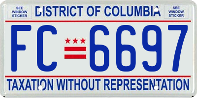 DC license plate FC6697