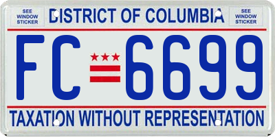 DC license plate FC6699