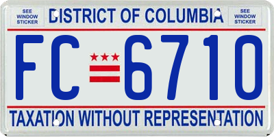 DC license plate FC6710