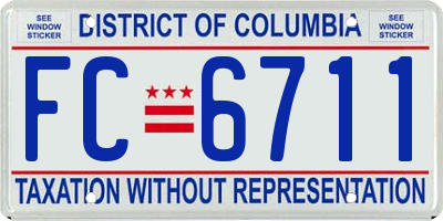 DC license plate FC6711