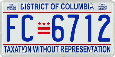 DC license plate FC6712