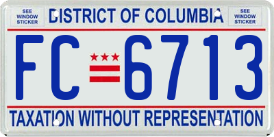 DC license plate FC6713