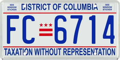 DC license plate FC6714