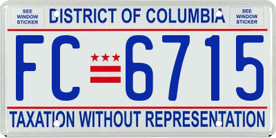 DC license plate FC6715