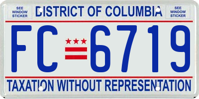 DC license plate FC6719