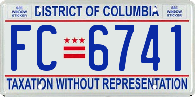 DC license plate FC6741