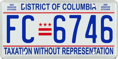 DC license plate FC6746